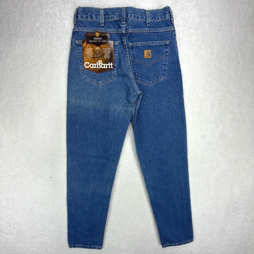 Carhartt Relaxed Fit Tapered Leg Denim Jeans Men 32x34 B17 DST Darkstone NWT NOS